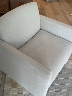 Light Gray Upholstered Accent Chair