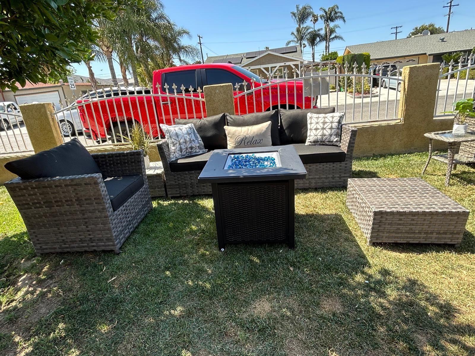 Brand New Patio Outdoor Furniture Set With Fire Pit