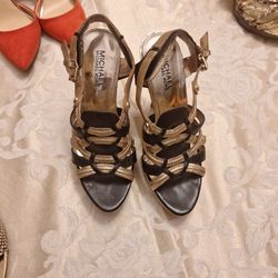 Michael KORS GOLDEN BLACK STILLETOS 
