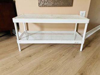 IKEA  MACKAPÄR White Metal 2-Tier Shoe Rack