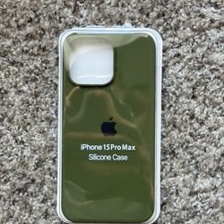 Silicone Case iPhone 15 Pro Max Green 