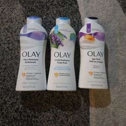 3 Bottles Of Olay Body Washes 