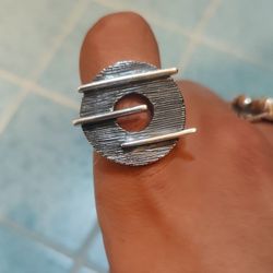 Sterling Silver Brutalist Ring 