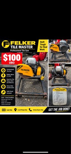 Felker Tile Master Professional Wet Tile Saw – 1.5 HP