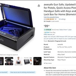 Gun Safe Safety Deposit Box Jewelry Box Cash Firearm 