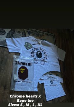 Chromehearts x Bape White Tee