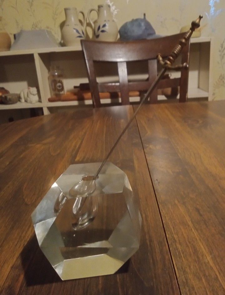 RARE VTG Excalibur Sword In The Stone Paperweight and Letter Opener