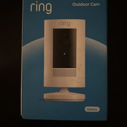 Ring Outdoor Cam (Stick Up Cam) Battery - Smart Security Camera with 2-Way Talk, Color Night Vision, Live View, White