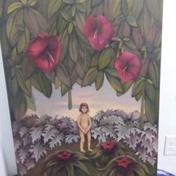 CONTEMPORARY  EMILY HOGAN  LARGE OIL ON CANVAS PAINTING