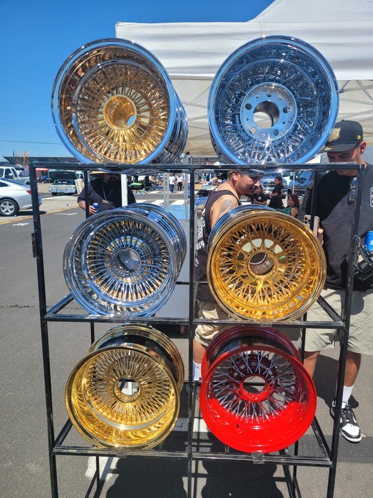 13x7 Zenith Gold Centers 72 Spokes Wire Wheels for Sale in San