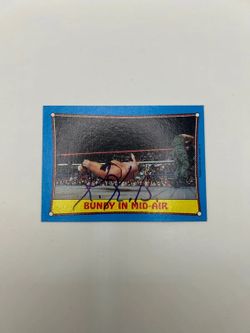 King Kong Bundy “Ringside Action” 1987 Topps Signed