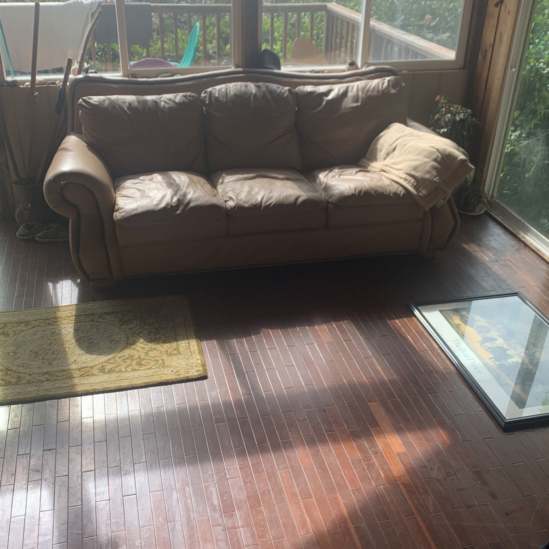 Leather Heavy Duty Couch And Love Seat 