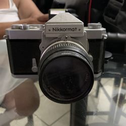 Classic Nikon Nikkormat w/52mm attachment lens and equipment