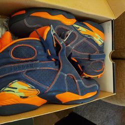 Retro Jordan 8 Blue/ Orange