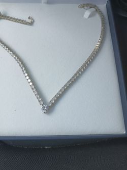 Brand new tennis necklace & earrings
