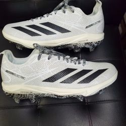Adidas Adizero Electric 2.0 Baseball Cleat VWhite Snakeskin JR7817 Men's 11.5.  Or 12