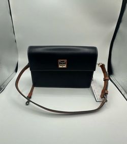 Dooney & Bourke Wexford Leather East West Flap Small Midnight Blue NWT