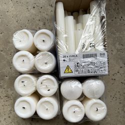 Unscented Candles - Mixed Sizes