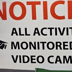 Warning All Actitives Monitored Video Surveillance Sign
Vintage
