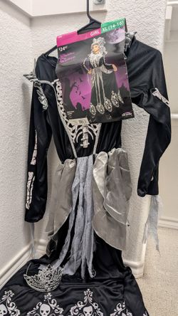 Skeleton Queen Girls Costume: XL (14-16)