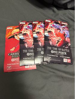 One piece  booster packs 4 left