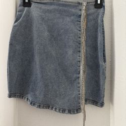Denim & Diamond Mini Skirt