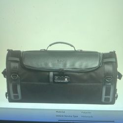 NEW Stackable Motorcycle Tail Bag. 59L Large Capacity Rear Seat Bag with Waterproof Rain Cover, Zipper Closure, & Adjustable Straps. Travel Luggage