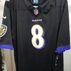 New Lamar Jackson #8 Baltimore Ravens Black Rivalries Jersey Size L