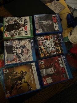 PS4 controllers and games and ps5 games too