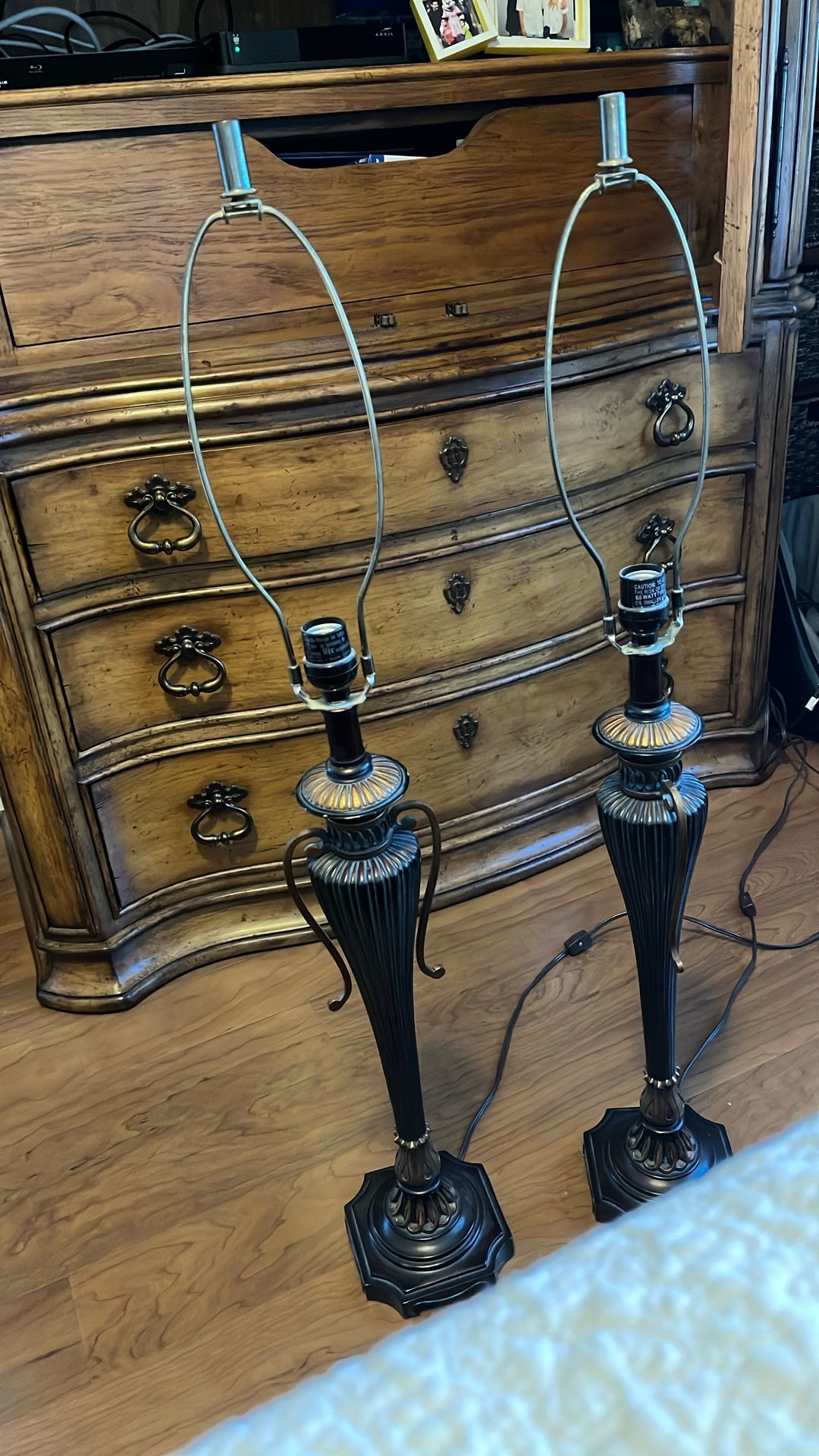 Pair of Metal Lamps