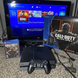 Sony PlayStation 4 CIB COD BO3 Bundle 500GB CUH-1215A W Box Low Firmware 10.01