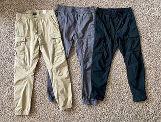 Back to school - Men's/boys Cargo Jogger Pants – Set of 3