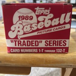 1989 TOPPS BASEBALL TRADED SERIES 1T THROUGH 132T