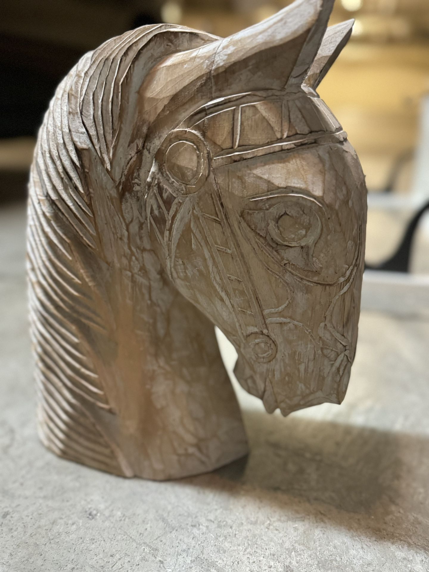 Hand Crafted Sculpture Of Horse Head