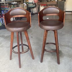 Bar Stools Padded Bentwood Swivel Chairs Home Furniture