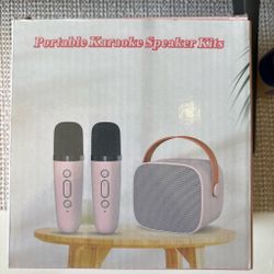 Portable Karaoke Speaker Kit with Two Microphones