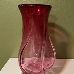 Pink Vase Hand Blown
