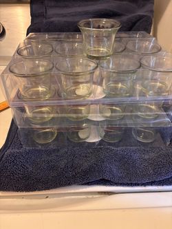 Clear Glass Votive Candle Holders Set