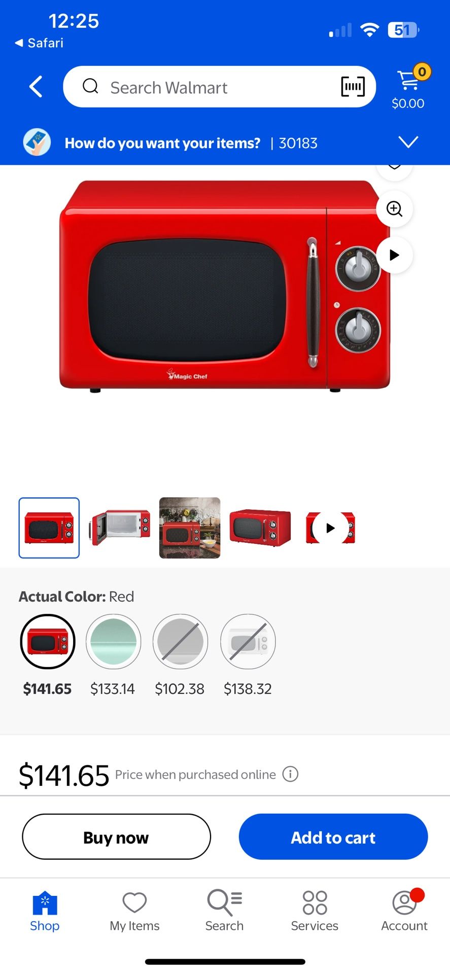 Magic Chef Microwave - Red