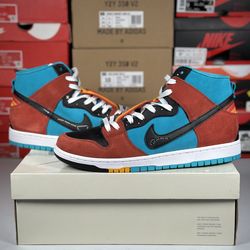 Size 9.5M - Nike SB Dunk High x Di’orr Greenwood ‘Navajo Arts’ - Brand New