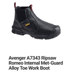 Size 11 Avenger Black Man Steel Toes Work Boots