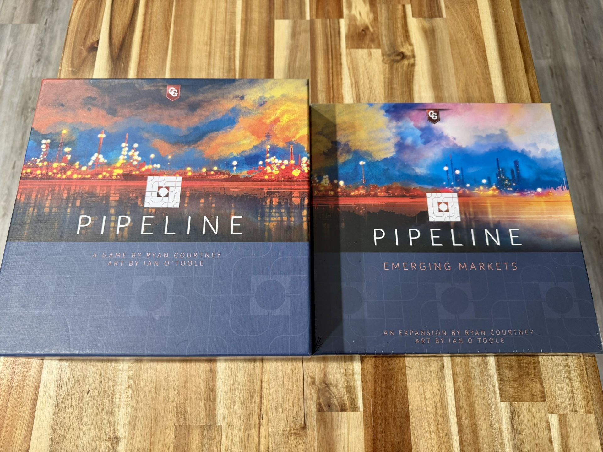 Pipeline Board Game + Emerging Markets Expansion + Custom Wood Insert – Complete, Excellent Condition