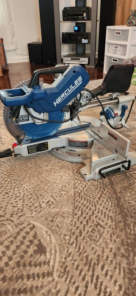 Hercules 12 Imch Sliding Chop Saw ( Amazing ) Used For 1 Project Comes With Rolling Stand ( Unopened)