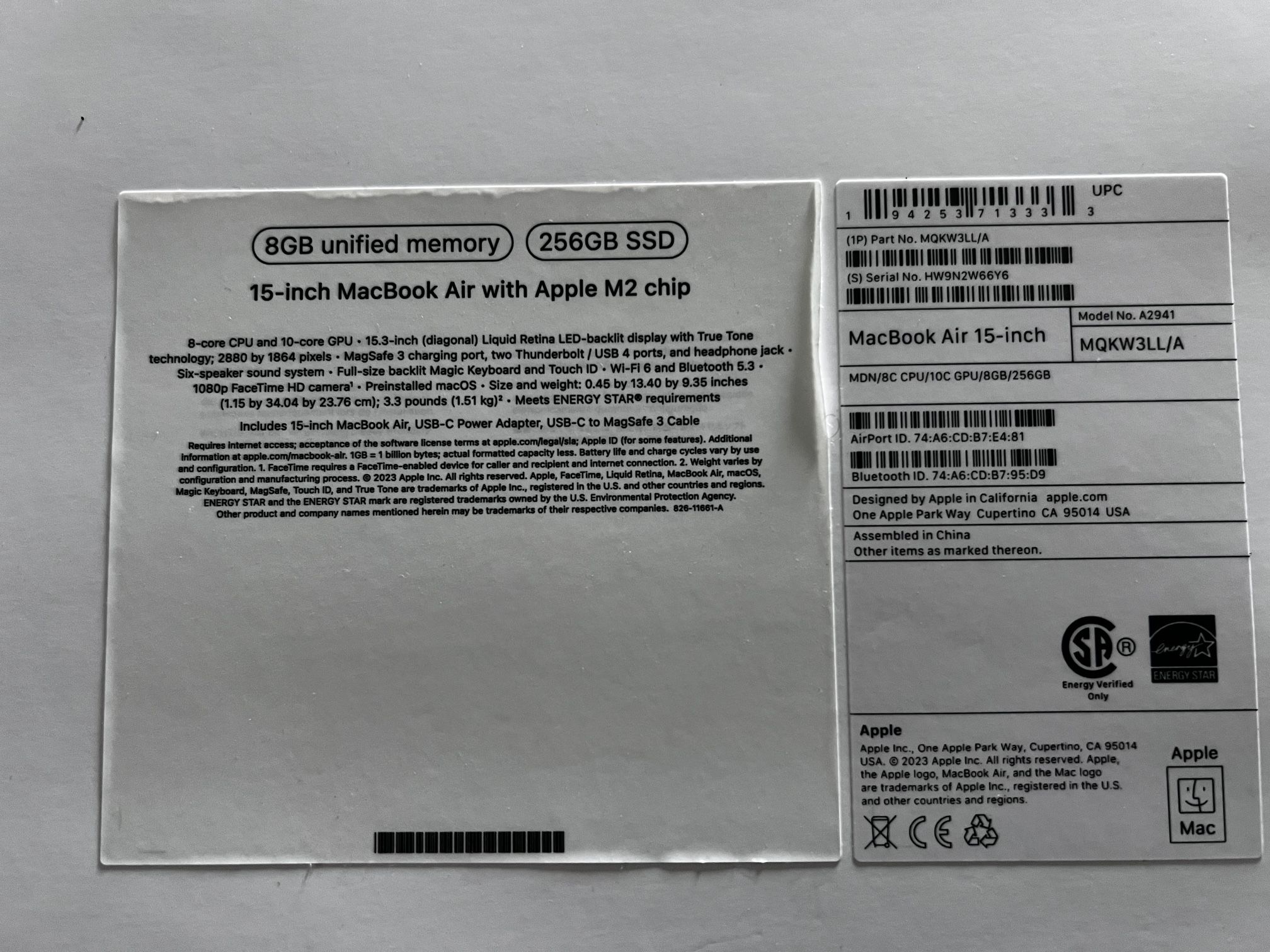MacBook Air M2 – 256GB SSD, 8GB RAM – Like New