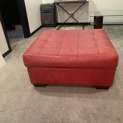 Leather Ottoman 