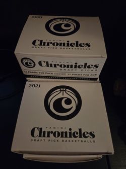 2021 Panini Chronicles 12 Fat Packs Sealed Draft Picks Basketball Cello Box Fat