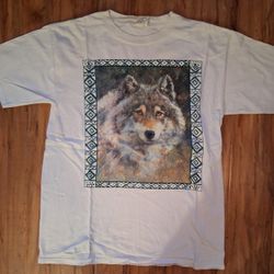 Vintage wolf animal tee
retro wildlife Size L 