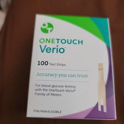 One Touch Verio Test strips 100 Exp. 6/30/2027