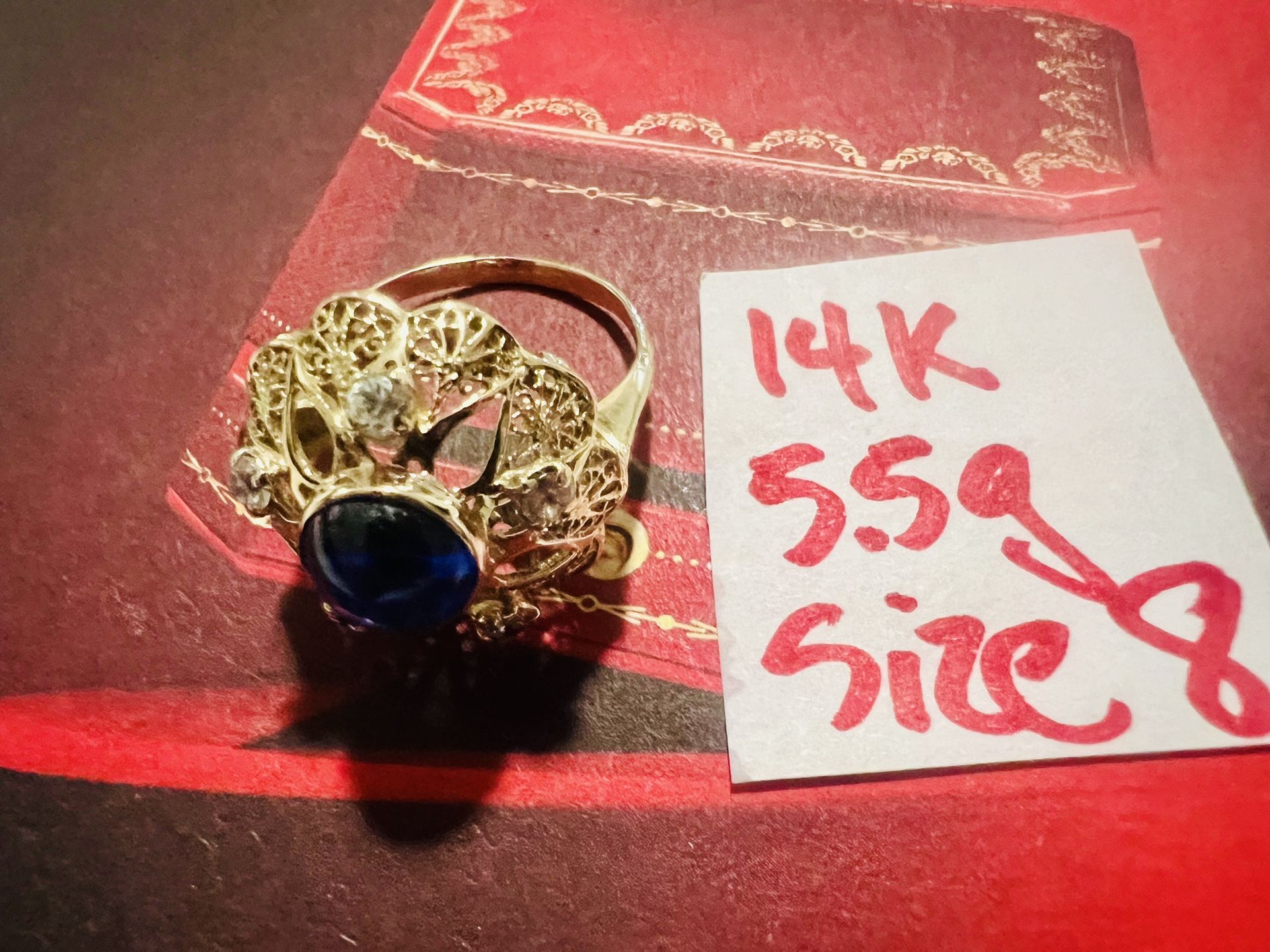 14K Solid Gold Wedding Ring 5.5Gr Size 8