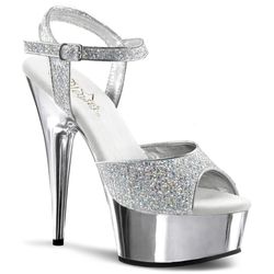 Pleaser Shoes! Silver Chrome -Size 11